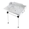 Kingston Brass 30 Carrara Marble Console Sink with Acrylic Legs, Marble WhiteOil Rubbed Bronze LMS30MASQ5 - alternate 1